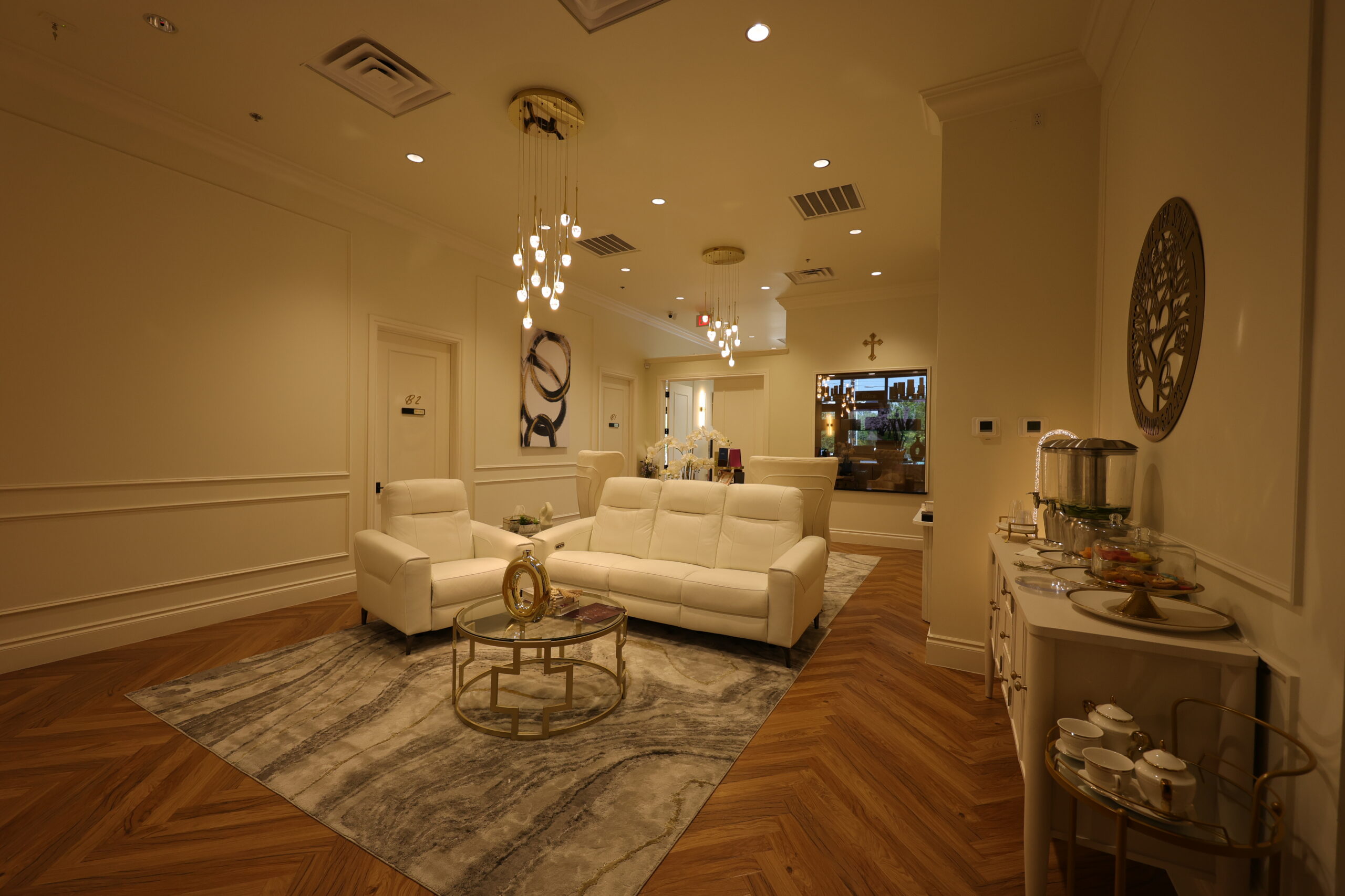 Client being greeted at Nevaeh Spa front desk